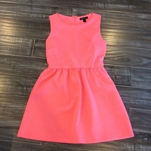 Neon Pink Fit and Flare Dress